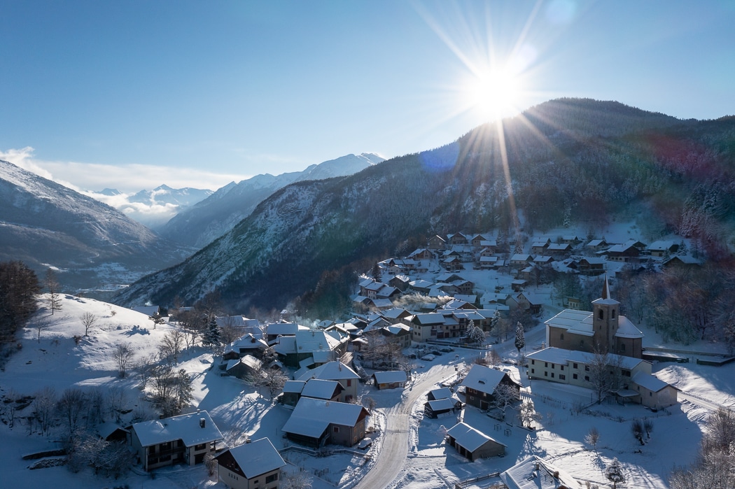 Village de Montricher en hiver